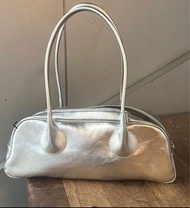 100% new 韓國製 bucks & leather 真皮銀色保齡球袋