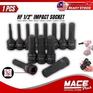HF 1/2" Impact Deep Socket 6 Point 5-17MM Black Socket Long Socket Impact Socket Bit 5 / 6 / 8 / 9 /
