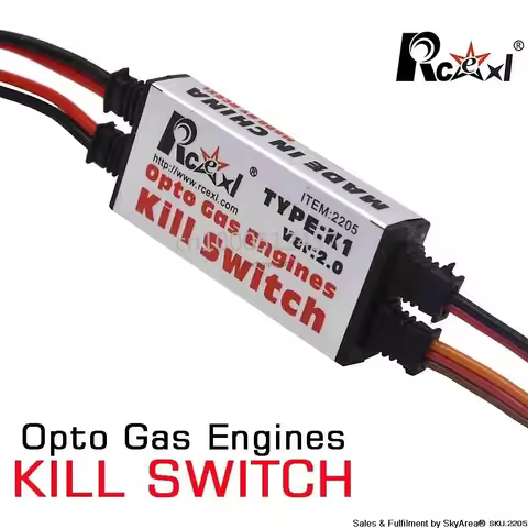 Rcexl Opto Gas Engine Kill Switch Shut Down Version 2.0 for RC Gasoline Airplane DLE Engieen Fix Win