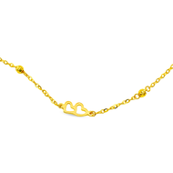 Top Cash Jewellery 916 Gold Heart Bracelet