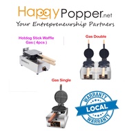 Happypopper Commercial ( Gas ) Mesin Wafer Stick Sausage Hotdog Waffle Maker Machine Single Double H
