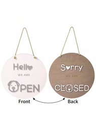 1 piece of 3D double-sided open closed business signage personalized custom wooden signage
