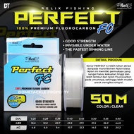 SENAR PANCING NYLON 50 METER PREMIUM FLUOROCARBON PERFECT FC RELIX SENAR LEADER FLUOROCARBON