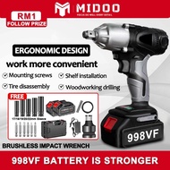 Cordless Impact Wrench Electric Wrench 2 in 1Impact Drill Screwdriver Electric Cordless Wrench Multi