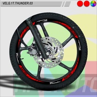 MOTORCYCLE VARIATION RIM STICKERS ALL TYPES Ring 17 THUNDER RIMS.17.THUNDER.03