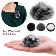 HJKKT 1Pcs Fit 0.5-1.5cm Microphone Windshield Wind Muff Elastic Microphones Cover Soft Mic Furry Fur For SONY RODE BOYA Lapel Lavalier Microphones