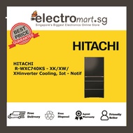 HITACHI 572L MULTIDOOR IOT FRIDGE RWXC740KSXK (MADE IN JAPAN) (CRYSTAL BLACK)