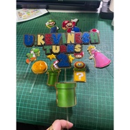 Supermario loose cardstock caketopper