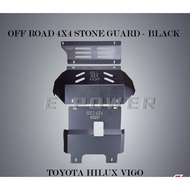 4x4 STONE GUARD SKID PLATE ENGINE HILUX VIGO REVO ROCCO UNDER COVER STONE GUARD METAL BLACK NAVARA RANGER TRITON DMAX