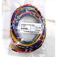 6-color cable package, 1.5 mm dotted cable, 1.5 mm car cable, 1.5mm automotive cable, audio variatio