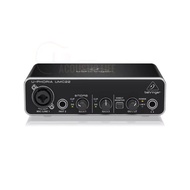 Behringer U-Phoria UM2 / UMC22 USB Audio Interface Pre amplifier Sound Card with 48V Mic Phantom Pow