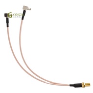 8 inch SMA Female to Y type 2 X TS9 Angle Male Connector Splitter Combiner Cable,gold&silver