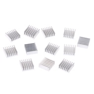 HL 12 Pcs Silver Aluminum Radiator Heatsink Heat Sink Cooling Kit 14x14x6mm
