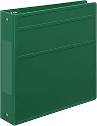 Carstens 2-Inch Heavy Duty 3-Ring Binder - Side Opening, Leaf Green, Durable Plastic, Precision No-G