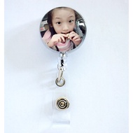 Custom Portrait Badge Reel, Personalized Acrylic ID Holder acrylic retractable badge reel