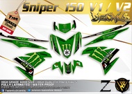 Yamaha Sniper 150 v1 / v2 High-Quality Decals and Stickers monster energy concept