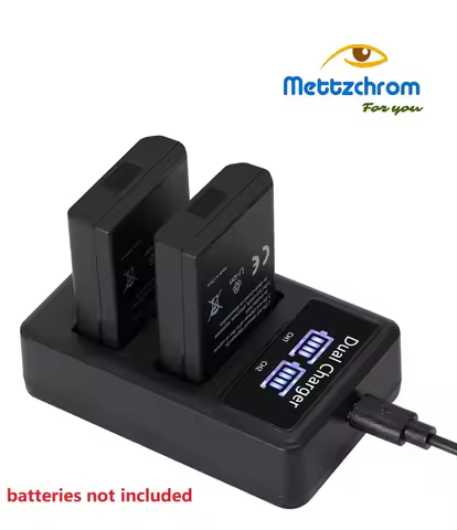 Mettzchrom Dual battery charger For Canon USB Dual battery charger LP-E8 LP-E6 LP-E6N LP-E10 LP-E12 