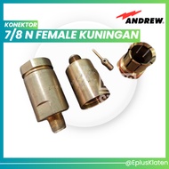 Connector 7/8 N Female Andrew brass LDF5 N5NF needle -KN048