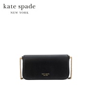 Kate Spade New York กระเป๋าสะพายข้างรุ่น Devin Flap Chain Wallet KI666 001 สี Black