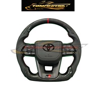 Toyota Perodua Daihatsu LC300 Design GR CARBON FIBER Steering Wheel Real Carbon Fiber GR Steering