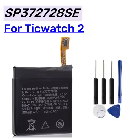 SP372728SE Replacement Battery For Ticwatch 2 Ticwatch2 Ticwatch Express WE11056 372726 For Ticwatch