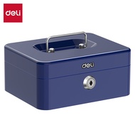 Deli Cash Box Jewelry Key Lock 2 Layer Multi Compartment Drawer Safety Box Duit Peti Kotak Simpanan