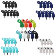 9Pcs Golf Iron Head Covers PU Leather Perforated Golf Club Cover Iron Club Cover Various Colors Golf