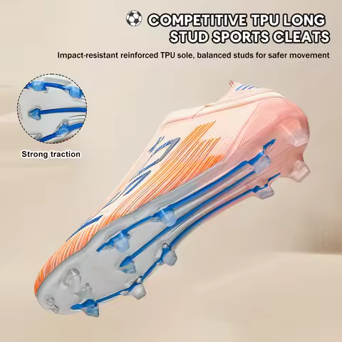 Upgraded Wear Resistant AG FG Football Shoes Skin-friendly PU Fabric Hard TPU Stud Stable Support Ou