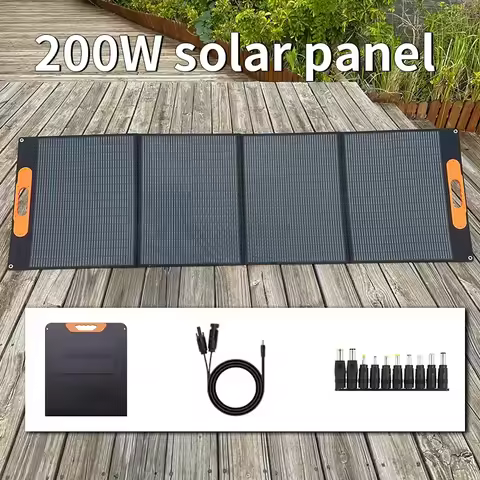 ETFE 100W Solar Charger Foldable 200W Solar Panel Waterproof IP68 For Generator Outdoor Travel Campi