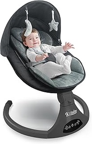 Bluetooth Baby Swing for Infants, 5 Speed Bluetooth Baby Bouncer Music Speaker with 12 Preset Lullab