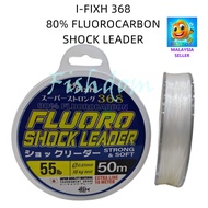 FISHDOM I-FIXH 368 80% FLUOROCARBON 50M + 10M SHOCK LEADER FISHING LINE IFIXH PERAMBUT PANCING