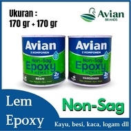 Avian epoxy economical epoxy glue for plastic, wood, glass, metal, etc. 2 components 340 grams Non S