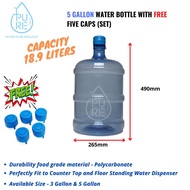 5 Gallons Water Bottle for water dispenser # capacity 5 gallons water (free 5pcs cap)