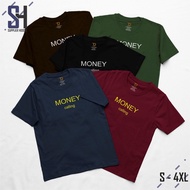 HIJAU HITAM Kaos Men Polos Premium Motif MONEY CALLING Size S M L XL 2XL 3XL 4XL Material Cotton Com