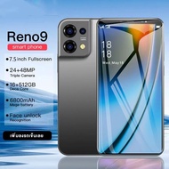 【Latest Original】5G Smartphone Reno 9 Pro 7.5 inch HD Camera RAM 16GB + 512GB Android Phone 24 + 48MP HD Screen Face Recognition Game Music Learning 6800 mAh large battery.