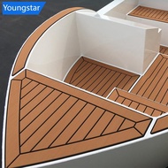 [ForeverYoung] 58x2400x5mm Self-Adhesive EVA Foam Boat Marine Decking Sheet Flooring Faux Teak Striped Yacht Mat Decking Boat EVA Foam Floor Mat I7J6