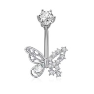 [Ready Stock] New Style Fashion Stainless Steel Bow Horse Eye Chain l Piercing Jewelry Belly Button 