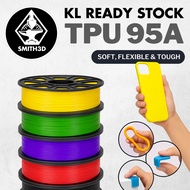 Smith3D TPU 95A Elastic Filament 0.5KG 1.75mm - Black, Transparent, Red, Yellow, Green, Blue