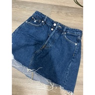 &denim and denim preloved denim skirt