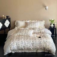 Silk Retro Luxury Four-Piece Set Premium 1.8m Product Light Quilt Cover Sheet Feel Spring Summer Bed