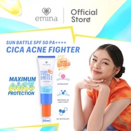 Emina Sun Battle SPF 50 PA++++ Cica Acne Fighter Sunscreen EMINA SUNSCREEN SPF 50 ACNE EMINA SUN BLO