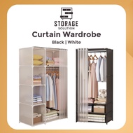 [𝐒𝐭𝐨𝐫𝐚𝐠𝐞.𝐒] Multifunctional Wardrobe Curtain Wardrobe Dust Cover Curtain Clothes Rack Wardrobe Cloth