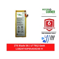 ZTE Blade S6 / s7 T912 Geek Li3824T43P6hA54236-H Battery
