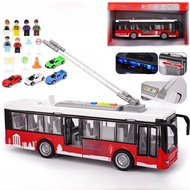 Childrens Double Layer Bus Toy Large Size Educational Public Bus Model Inertia Baby School Bus Big B
