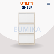 EUMIKA (DIY) 3 Compartment Colour Box Almari Buku Rak Book Shelf Multipurpose Rack Display Cabinet Utility Shelf 书架 书橱