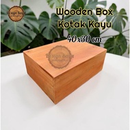 Wooden box 40x30 cm wooden crate lid wooden crate storage box