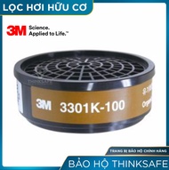 Phin lọc 3M 3301K chính hãng lọc bụi môi trường ô nhiễm hơi hữu cơ thường sử dụng cho mặt nạ phòng đ