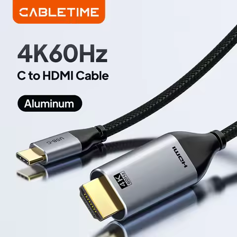 CABLETIME Type C HDMI Cable 4K 60Hz USB C to HDMI Thunderbolt 3 for Samsung Huawei macbook pro Air i