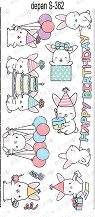 BIRTHDAY ULANG TAHUN Edible Stamp Stiker Makanan Edible Picture Edible Print Edible Stiker