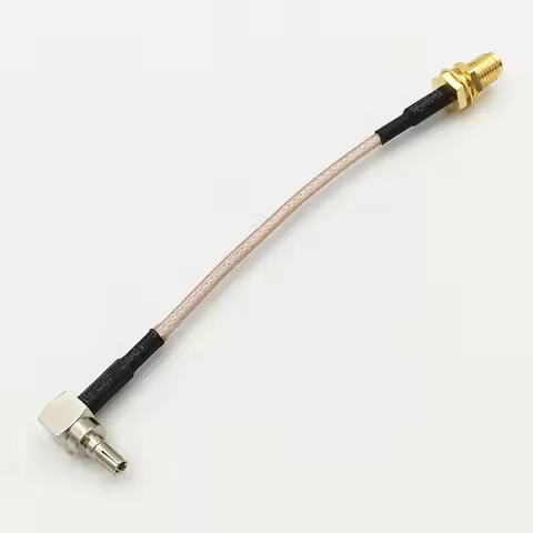 1Pcs RG316 Cable CRC9 Male Right Angle Plug to SMA Female Bulkhead Jack Coax Pigtail Connector 10CM 